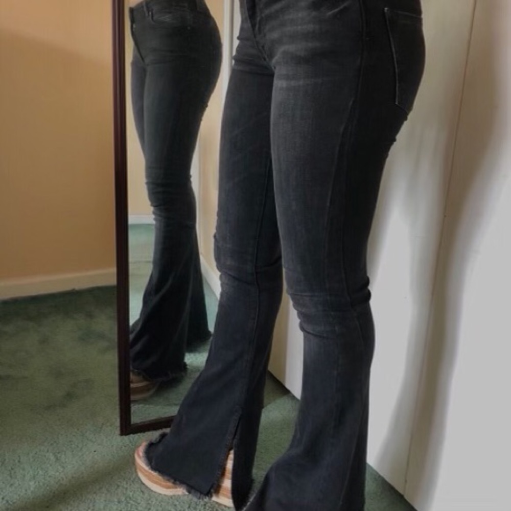 Free People Black Boot cut Jeans